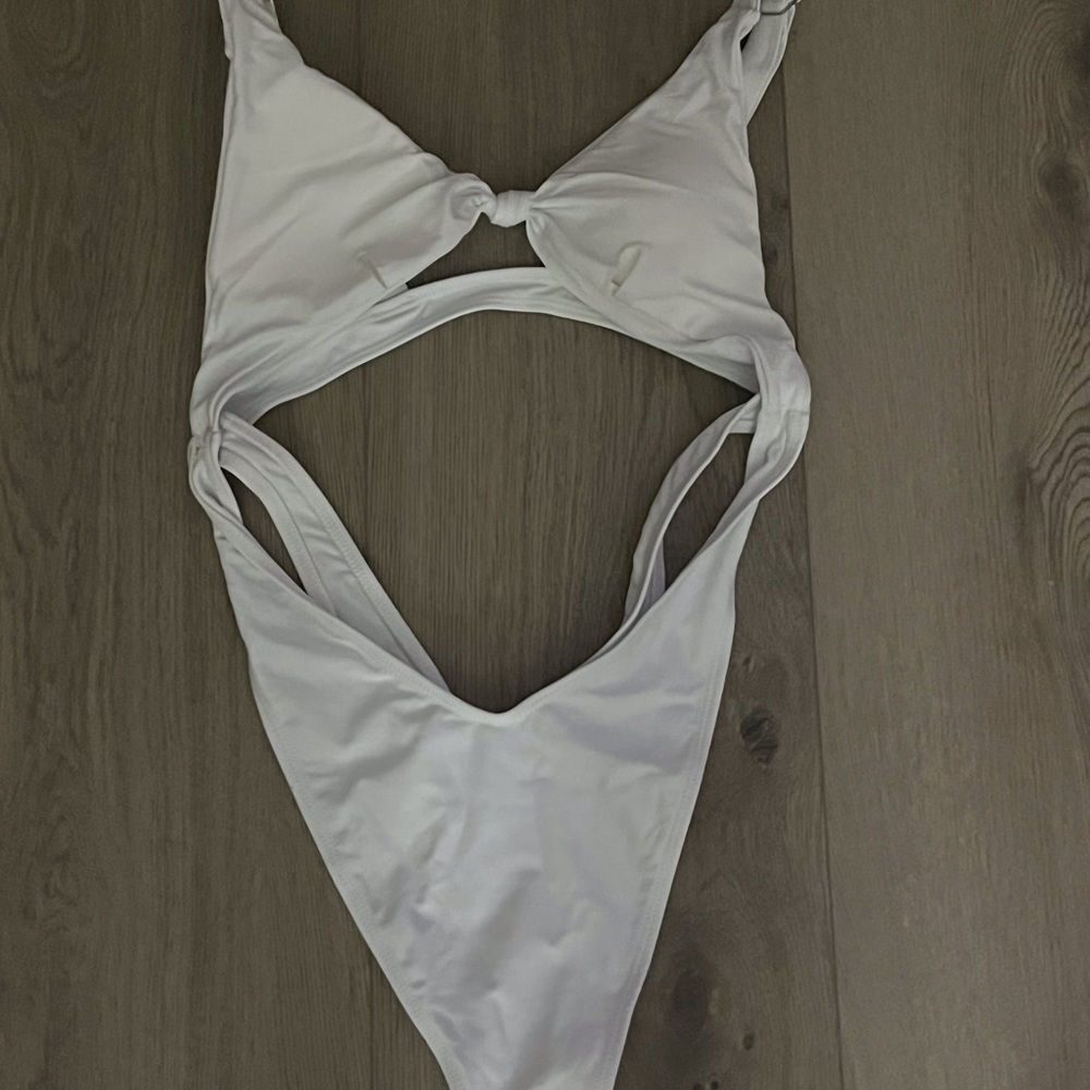 White Cut-Out One-Piece Swimsuit
